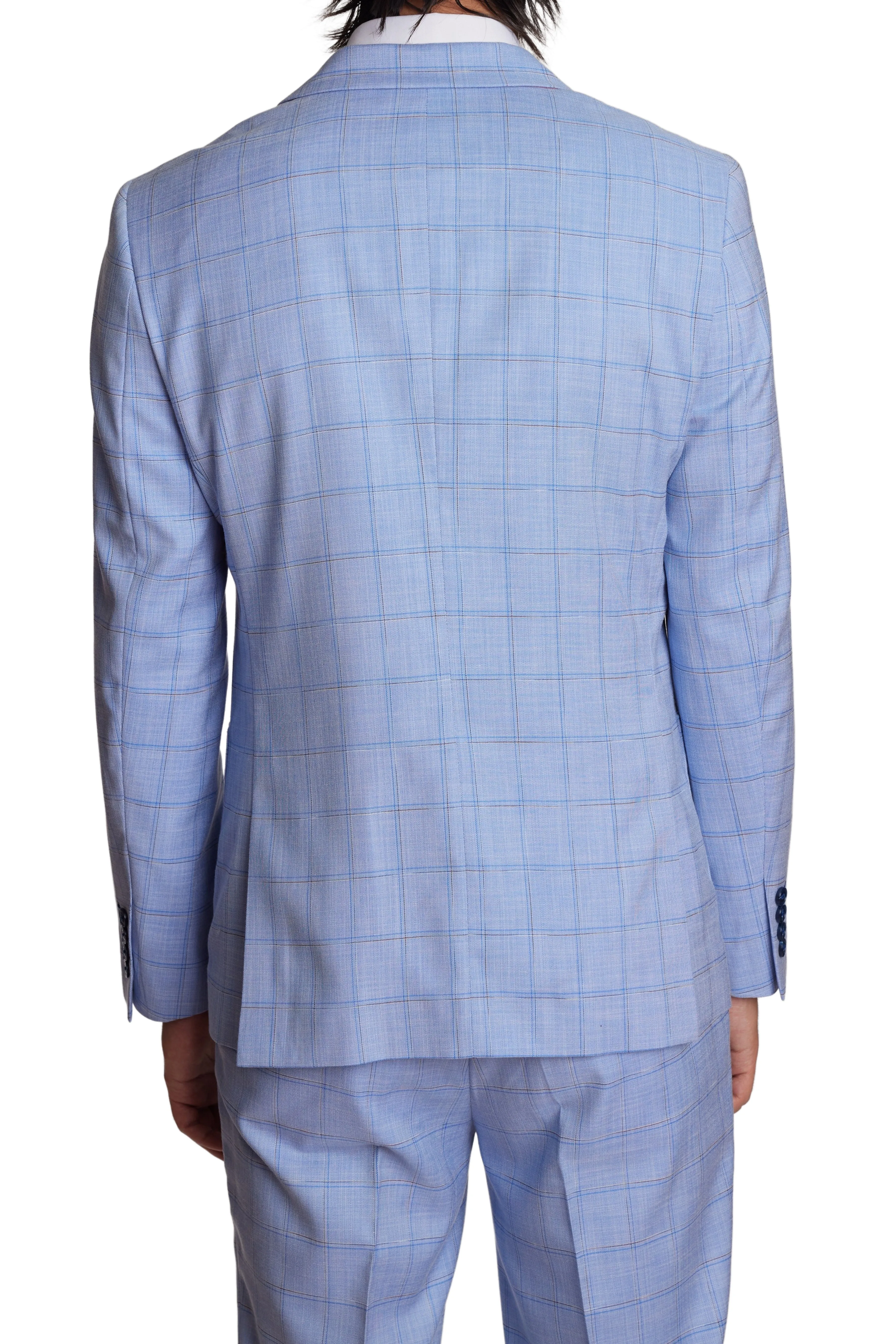 Big & Tall Soho Peak DB Jacket - Blue Double Check