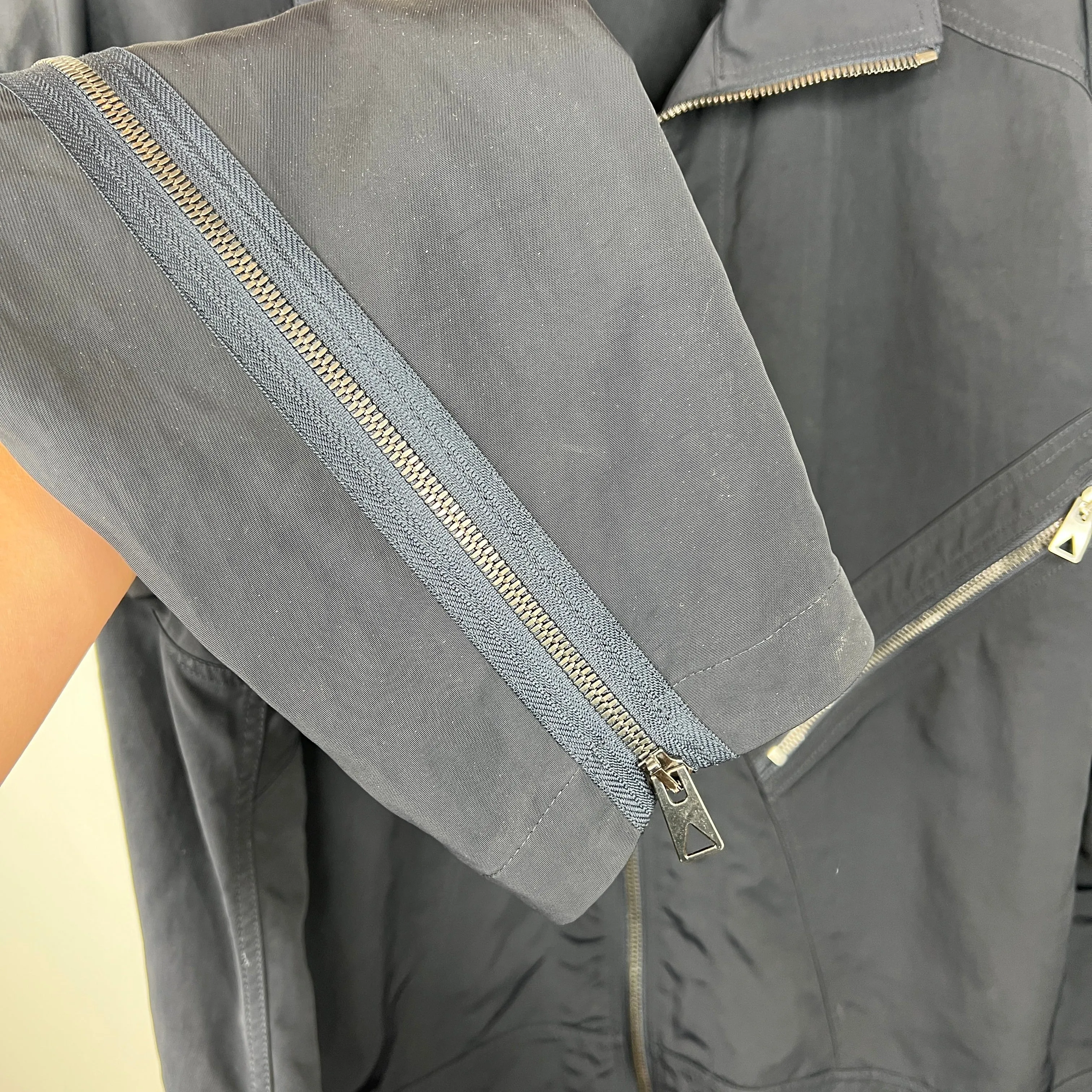 Bottega Veneta Multi Zipper Navy Jacket