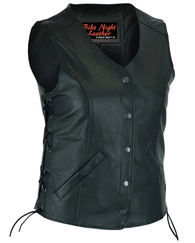 DS206 Women's Stylish Longer Body Vest - Side Laces