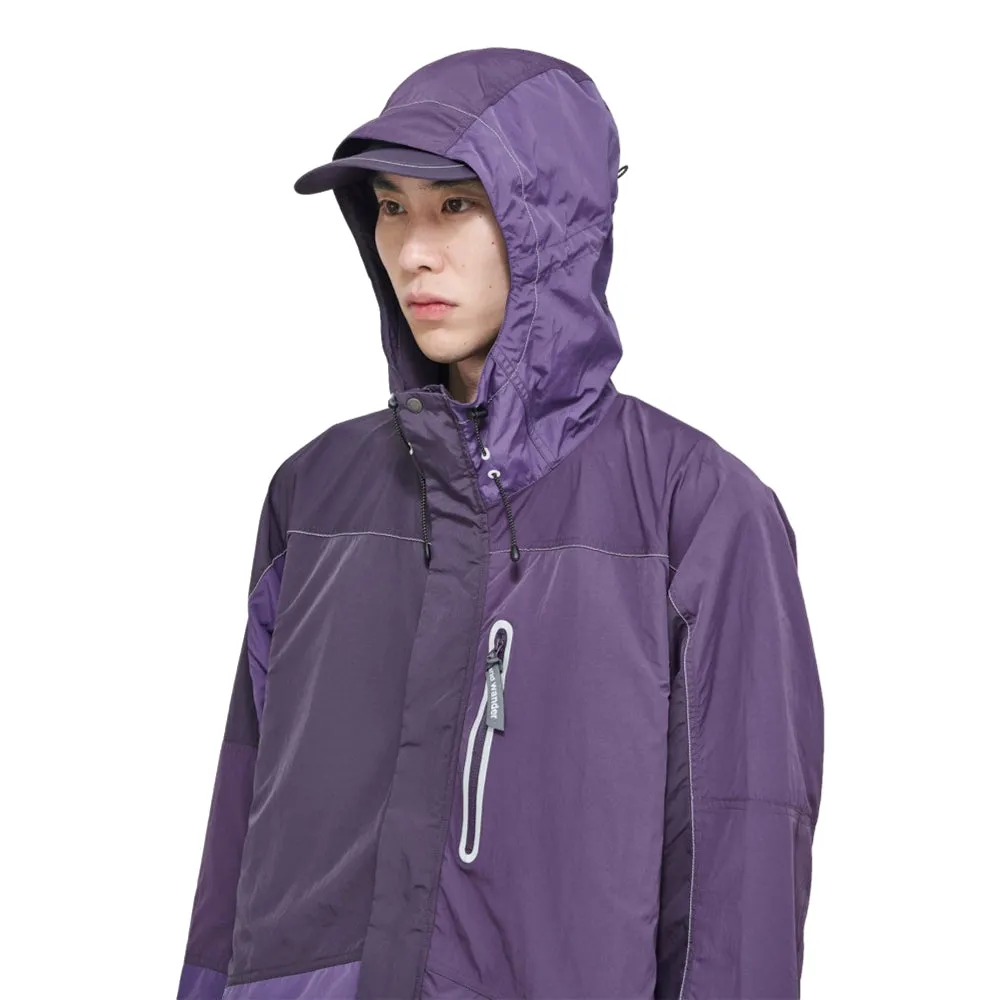 GRAMICCI GRAMICCI x ANDWANDER PATCHWORK WIND HOODIE-PURPLE