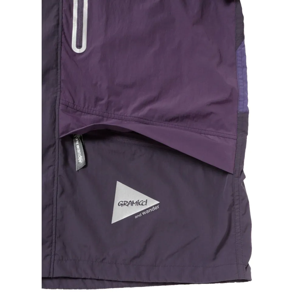 GRAMICCI GRAMICCI x ANDWANDER PATCHWORK WIND HOODIE-PURPLE