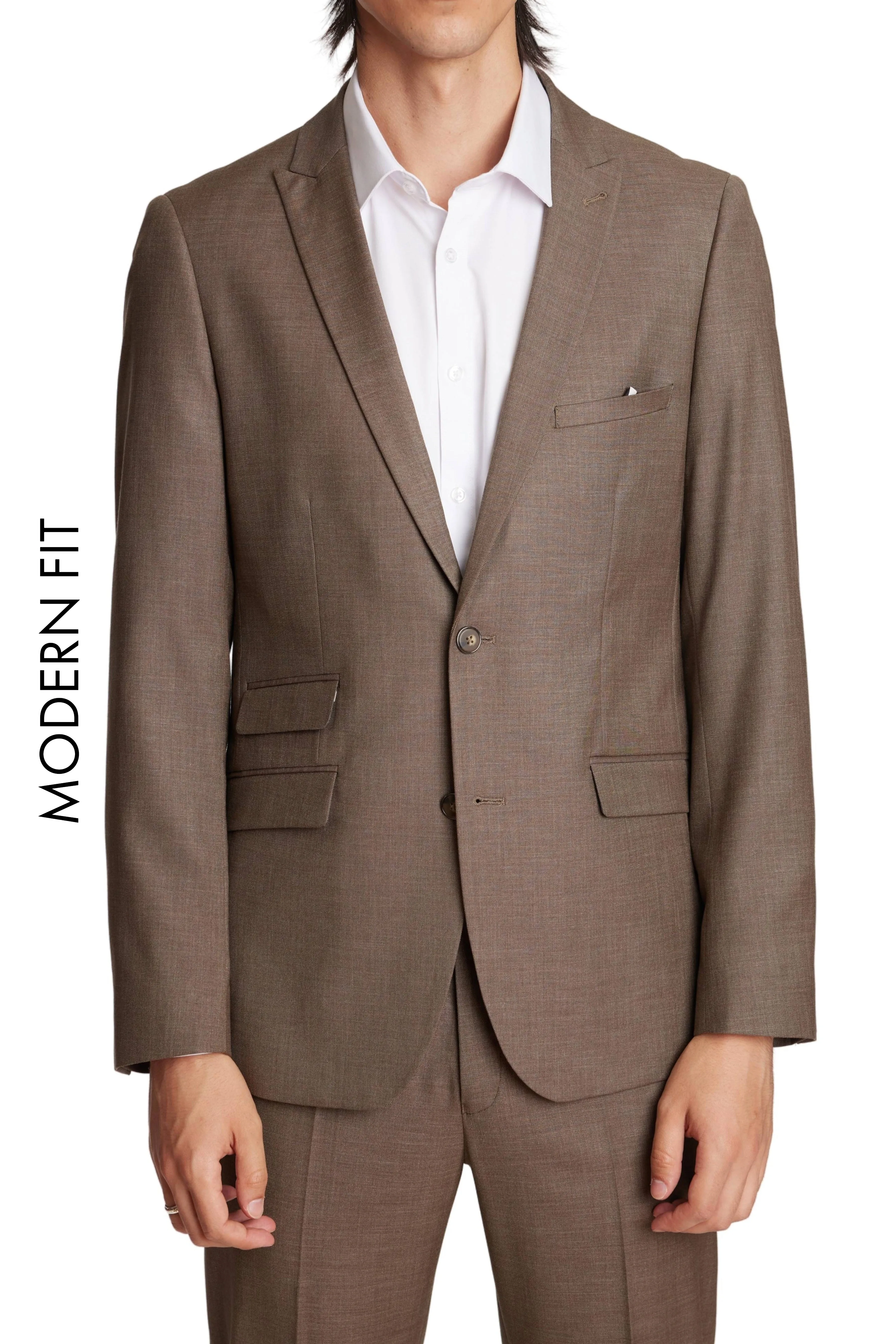 Modern Fit - Ashton Peak Jacket - Dark Khaki Shark