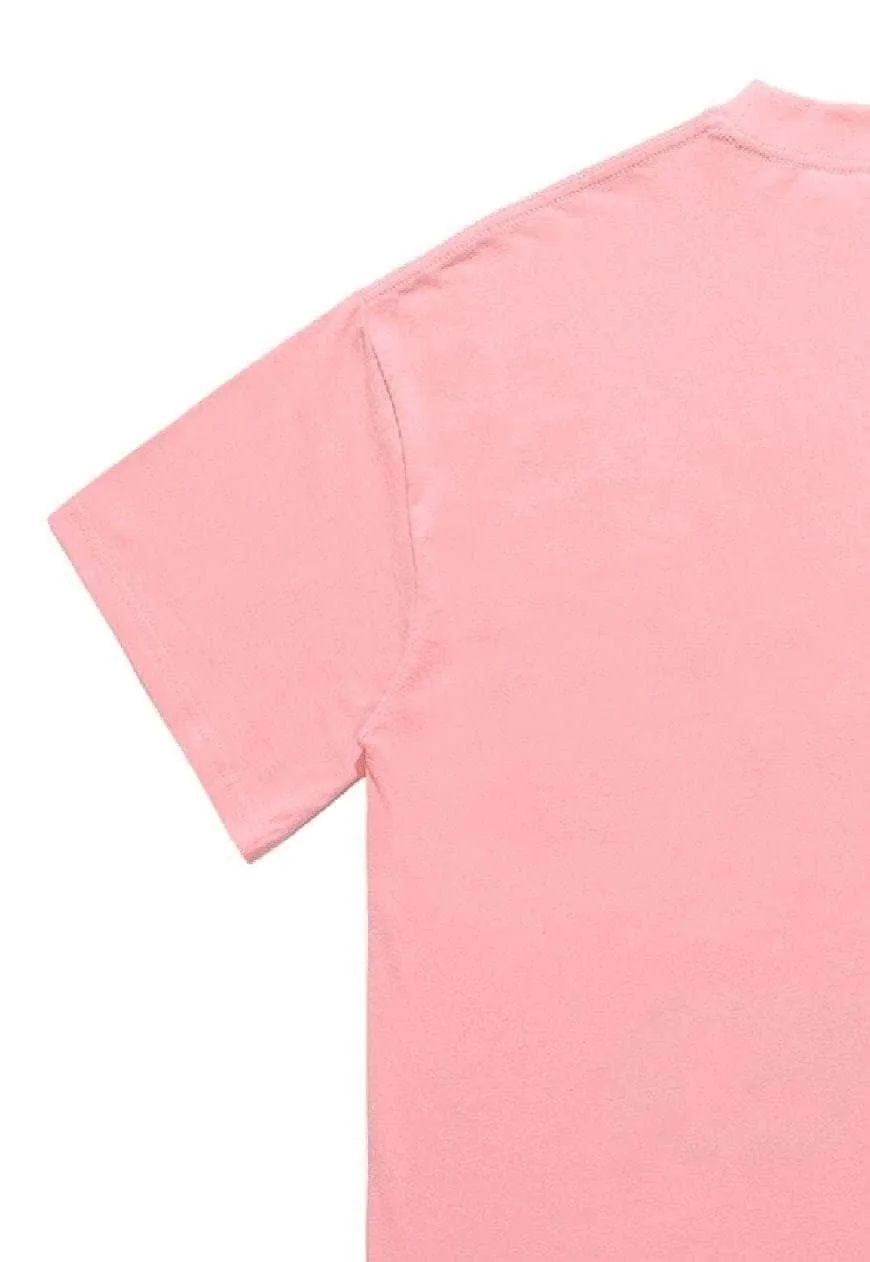 Peace t-shirt vintage hippie print tee anti guns top in pink