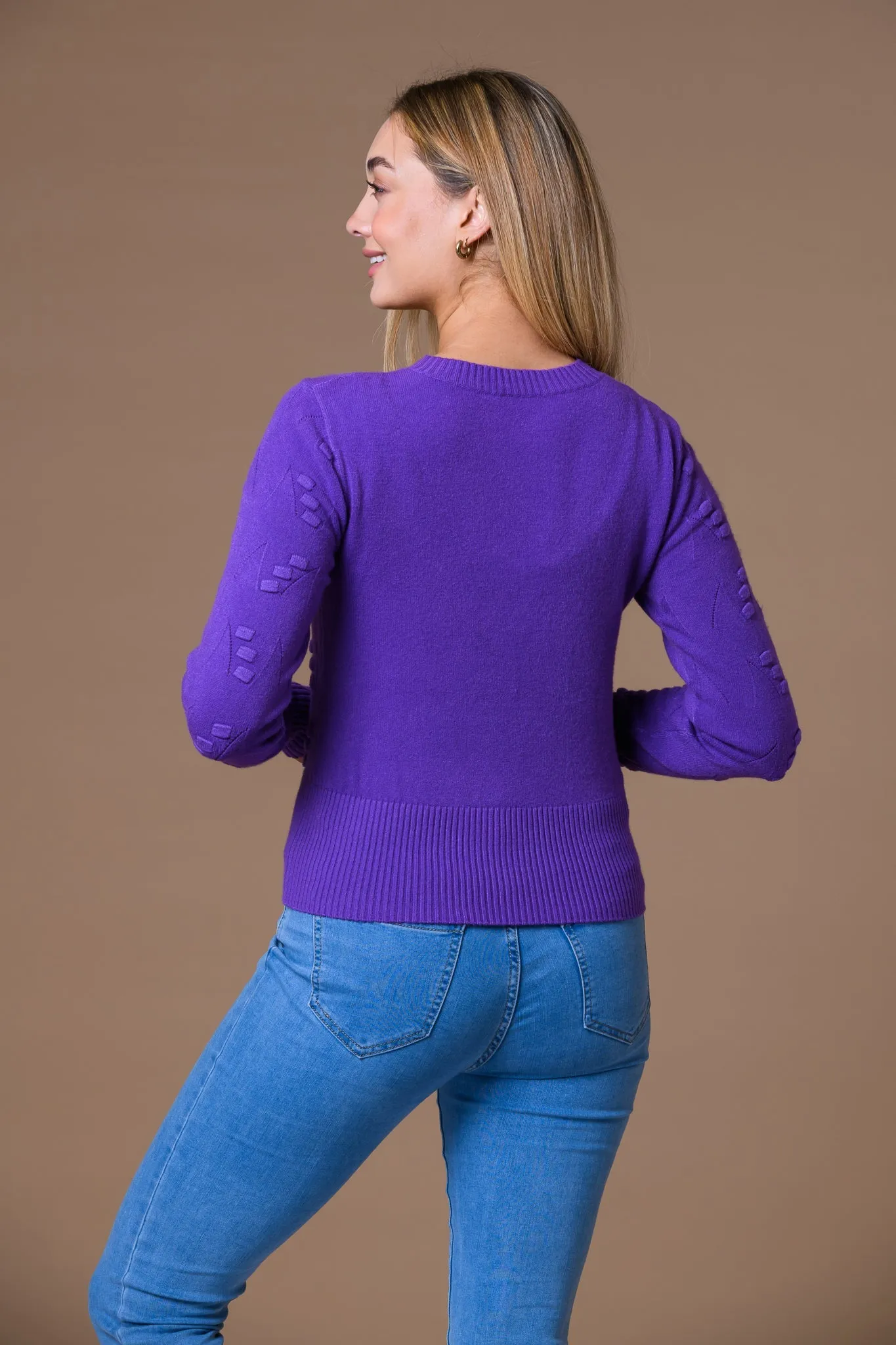Pointelle & Dot Sweater