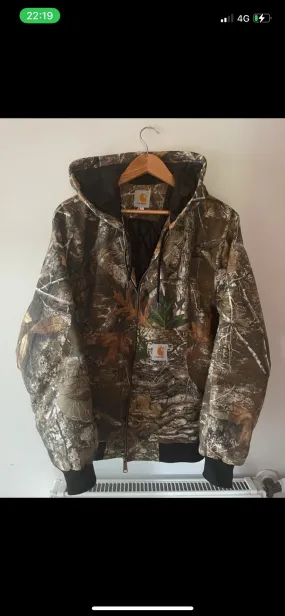 rework style camo carhartt hoodie jacket