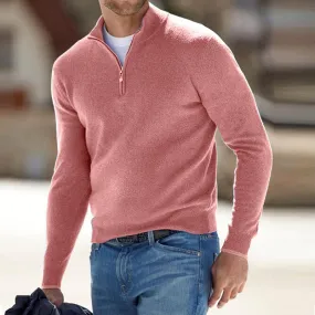 Rocco™ | Cashmere Zipper Basic Sweater för män