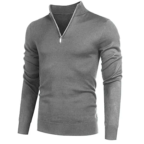 Rocco™ | Cashmere Zipper Basic Sweater för män