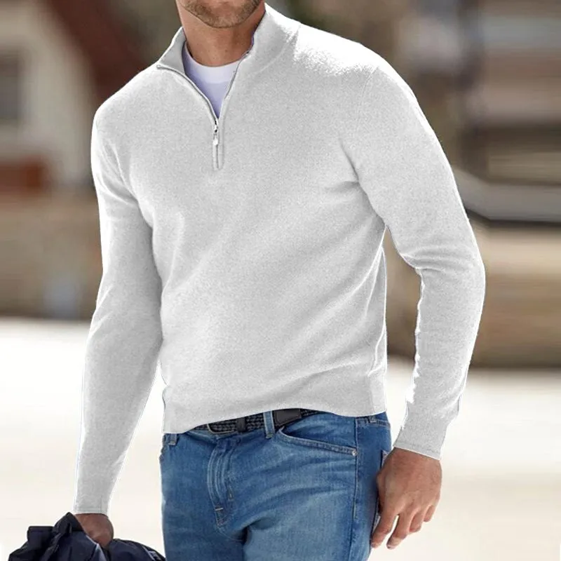 Rocco™ | Cashmere Zipper Basic Sweater för män