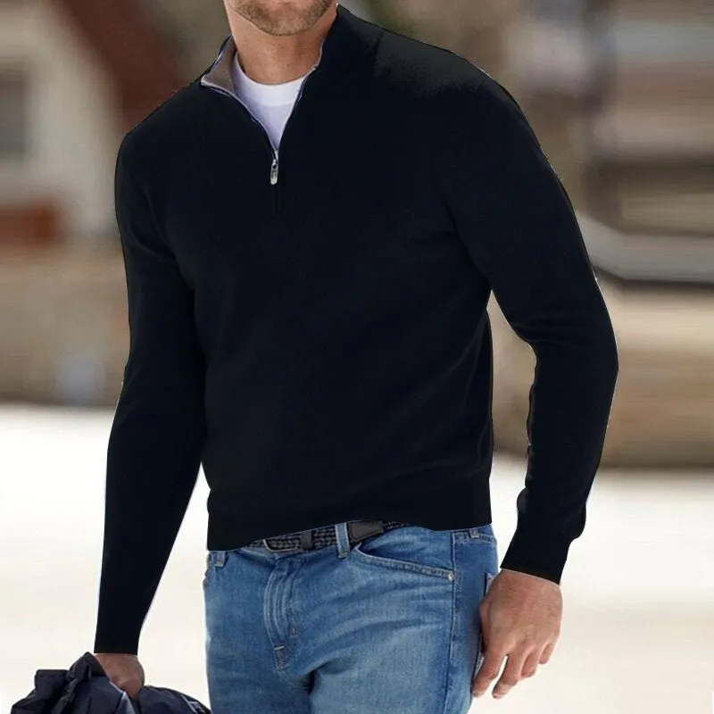 Rocco™ | Cashmere Zipper Basic Sweater för män