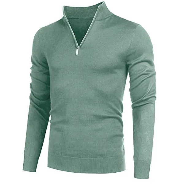 Rocco™ | Cashmere Zipper Basic Sweater för män