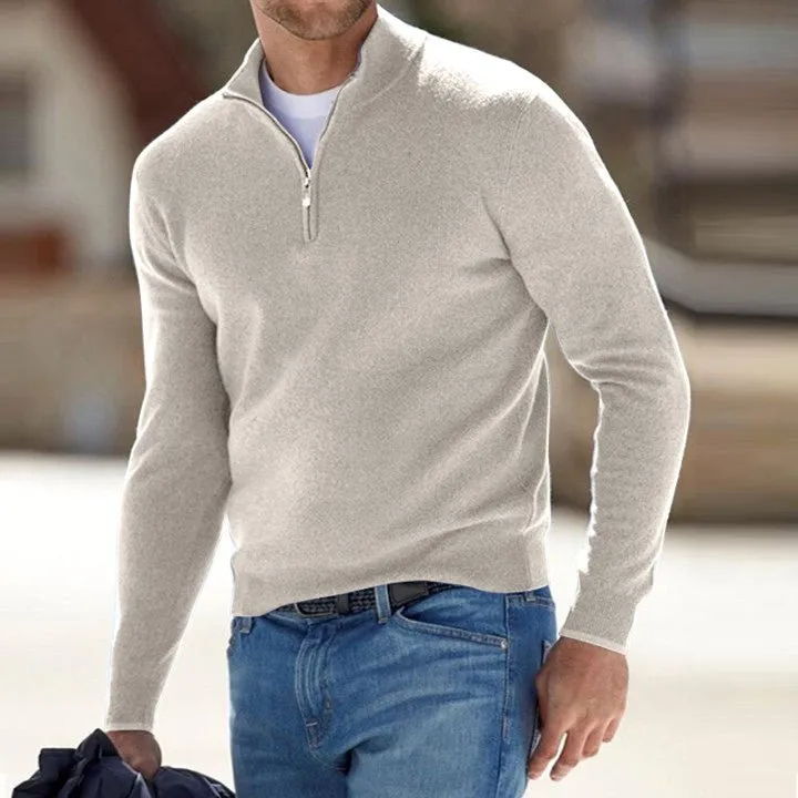 Rocco™ | Cashmere Zipper Basic Sweater för män