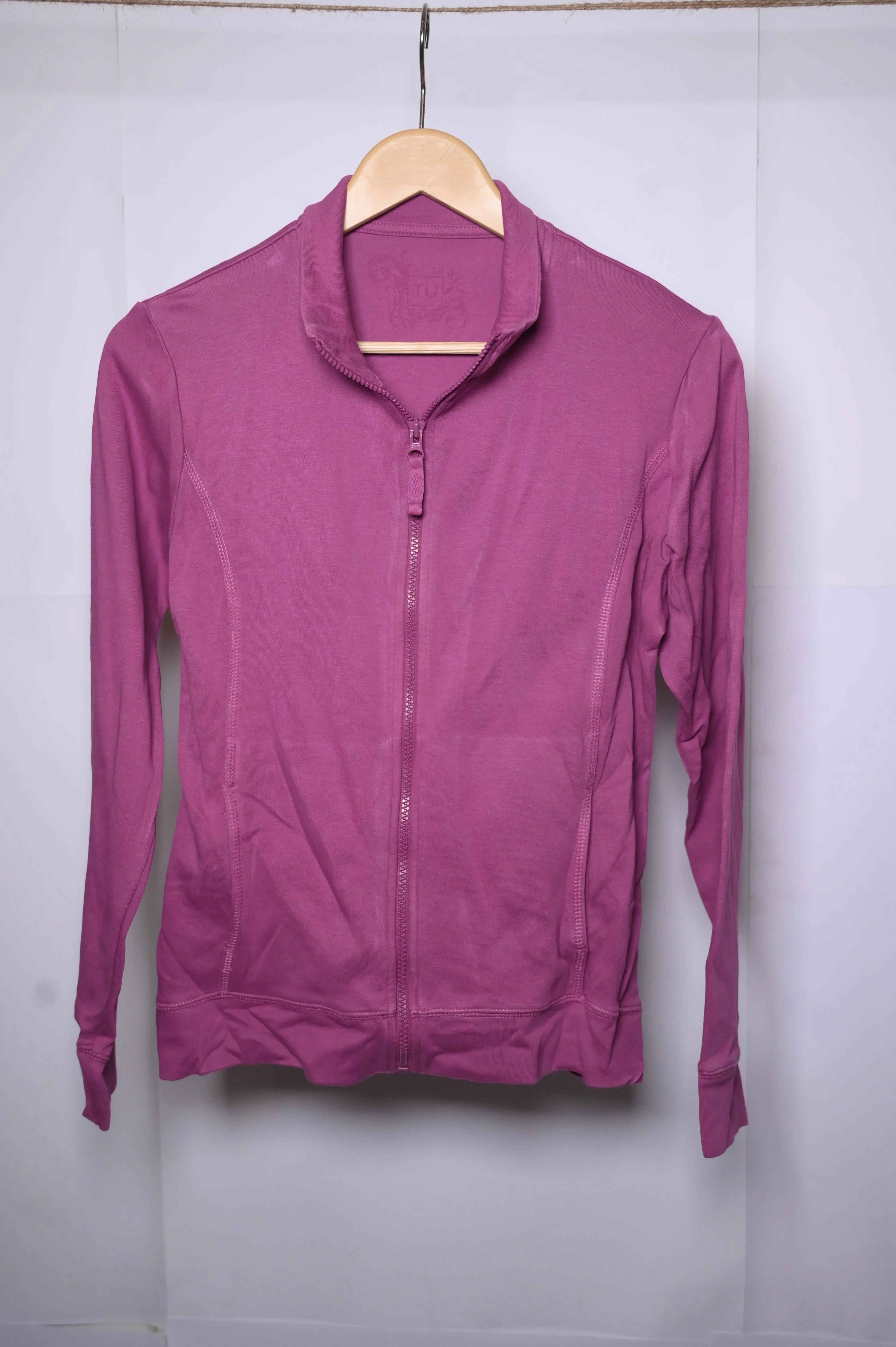 Tu Dark Pink Zipper Jacket