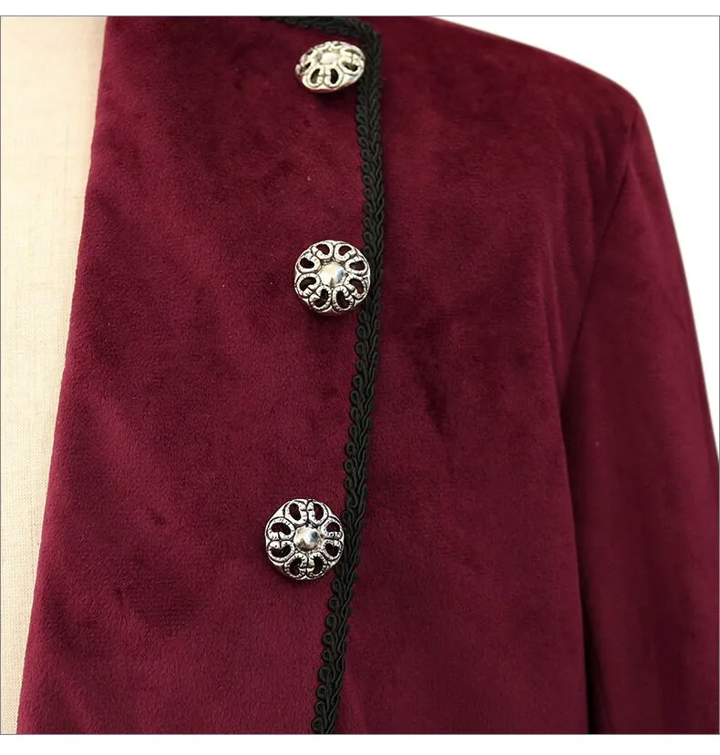 Vintage Blue Black Red Velvet Swallowtail Piano Costume Tailcoats Men Magician Performance Coat Singer Chorus Wedding Stage Wear